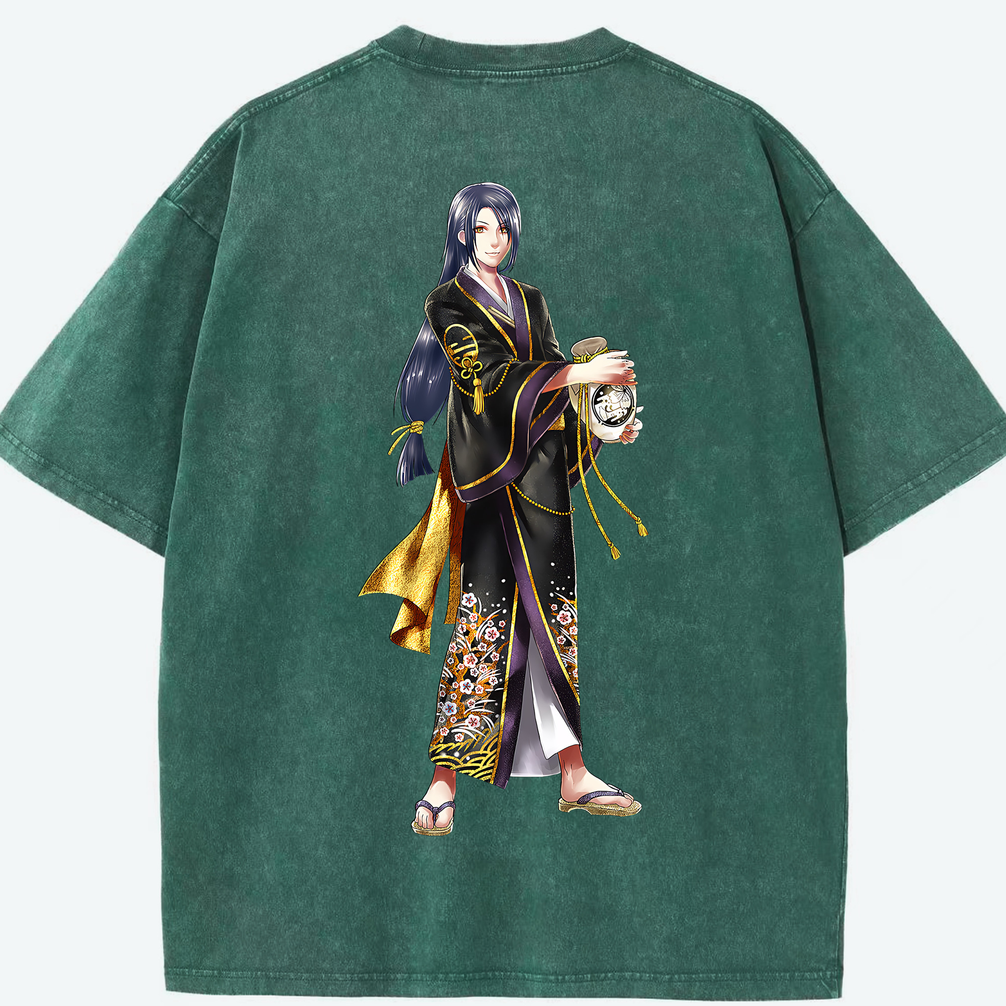 （画像用） 刀剣乱舞 Touken Ranbu 綿100% ヴィンテージ風 半袖Tシャツ（背面プリント）